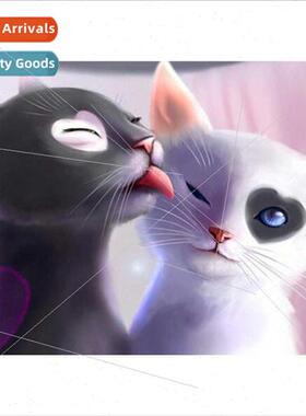 new couple cat diamond painting full diamond living room sma