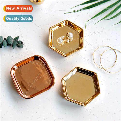 Gold Small ght xury Ceramic Jewelry Storage Tray Middle East