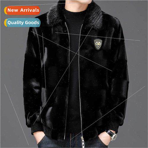 Men mink gold mink jacket nd thickening coat fur one jacket