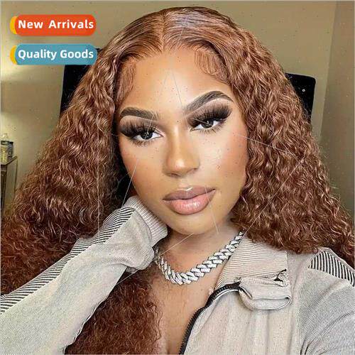 Europe fashion brown wig African lace 13*4 small curls aroun