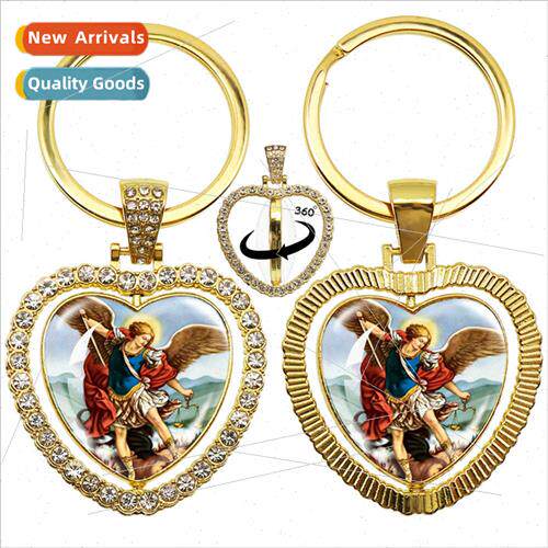 Vintage Angel St Michael Sacred Shield Angel 360 Degree Rota