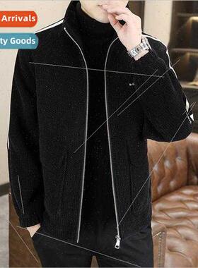 2023 new corduroy top clothes men padded jacket loose short
