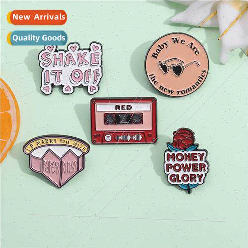 Europe Uned States new cartoon letters brooch cute tape ring