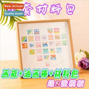 love frame oil painting diy stick photo