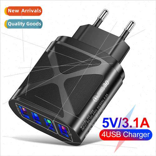 15W 4USB Illuminated Cell Phone Charger Multi-Port U.S.-Spec