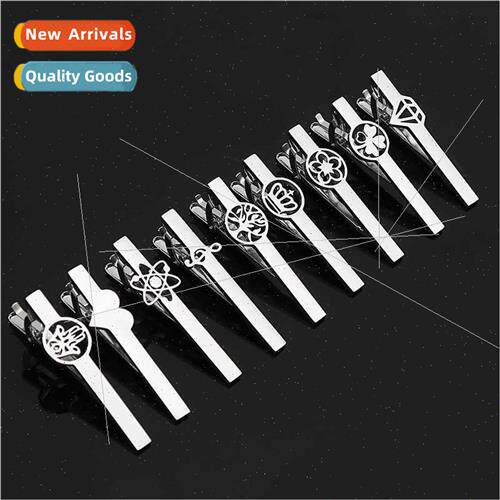 Men Fashion Business mple Metal Tie Clip Geometric High-grad