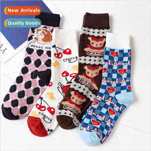 New checkerboard lola women socks summer nd hundred wh mid-c