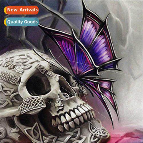 Cross Stch New DIY Skull Butterfly Full Stch mple Handmade T