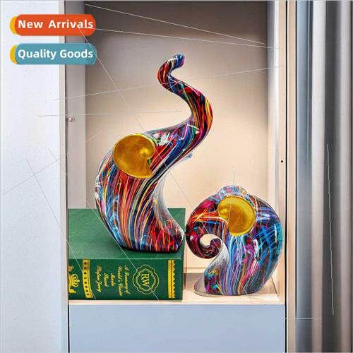 1 set elephant creative elephant resin statue decoration hom