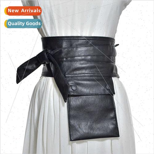 Winter Autumn New Women Waistband Fashion Lattice Pocket Wai