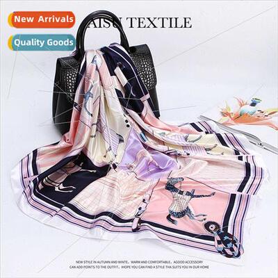 Large square scarf silk scarf ladies headscarf simulation si