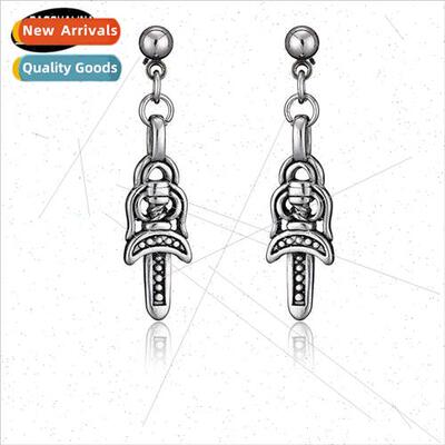 Excellent tanium steel cross punk hip-hop rock tide dumbbell