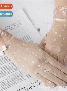 Driving sunscreen gloves female summer thin cotton outdoor r