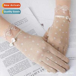 Driving sunscreen gloves female summer thin cotton outdoor r