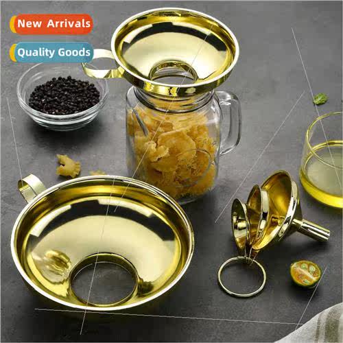Gold-plated wide mouth funneler small diameter kchen stainle