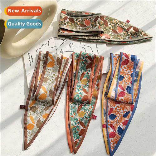 Fashion Floral Twill Pointed Angle Fluttering Ribbon Korean