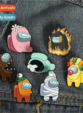Europe Uned States new AmongUS game cartoon character brooch