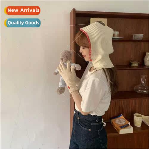Korea h color side Raffa cap knted cap cold wind warm neck p
