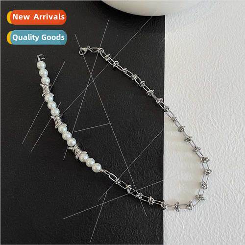New thorn design pearl knot chain handmade set fashion colla