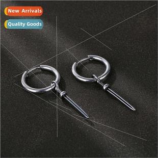 new earrings Europe ear dagger Tanium buckle steel