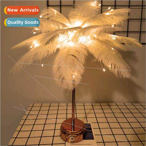 LED battery box USB dual-use bedroom feather night light cre