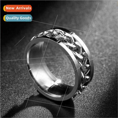 Stainless Steel Chain Ring Corkscrew Chain Turnable Rings