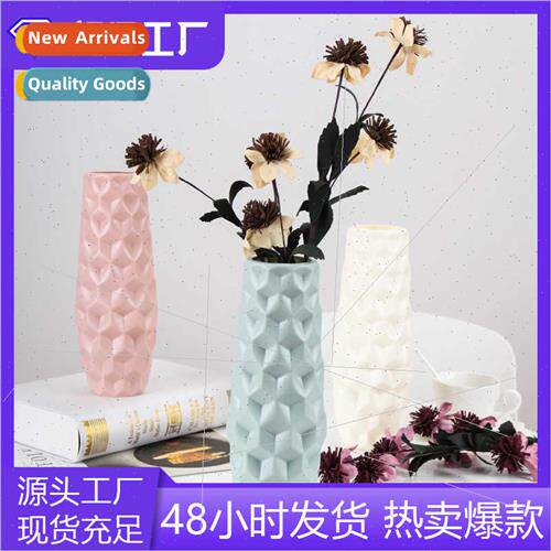 Rhombus imation porcelain vase hydroponic wet dry flower arr
