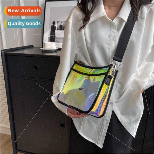 Laser dazzle wind ins solid color ladies shoulder bag 2023 s