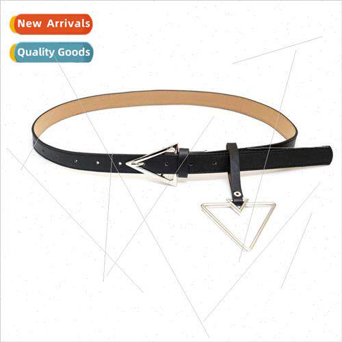 Handsome Jeans Belt Triangle Metal Decoration Belt Women Dre