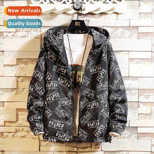 jacket tops 2019 fall new men large size loose hooded person