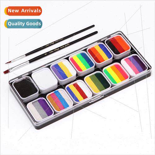 12 Patchwork Body Paint Halloween Drama Makeup Water Soluble