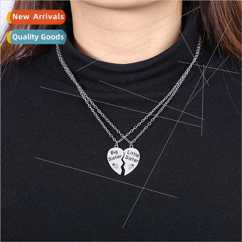 new heart-shaped patchwork necklace good friend girlfriend s