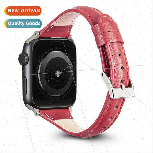 适用Apple SE/1/2/3/4/5/6/7 generation watch leather strap sm