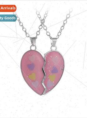 Kids Necklace Cartoon Sweet Alloy Oil Drip Magnets  Friends