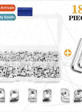180Pcs T-Slot Nuts M3 M4 M5 T-Slot Nuts ckel Plated wh 4 Mat