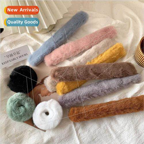 ins cute snap ring plush fluffy bracelet imation rabb hair h