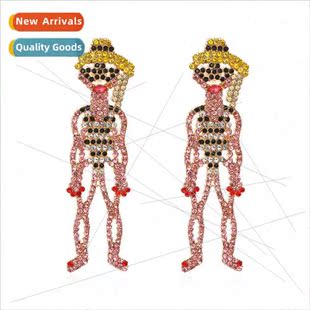 full exaggerated diamond cartoon earring New portra creative