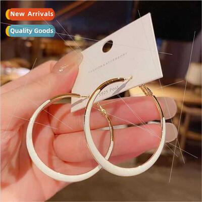 Oil dripping large earrings female ins hundred fashion cold