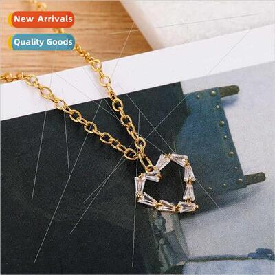 Europe personalized nd new necklace jewelry heart-shaped squ