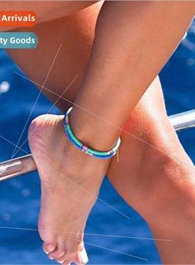 Europe clashing color mix friendship soft ceramic anklet DIY