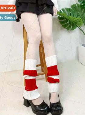 New autumn winter warm socks sets red whe colour blocking fl