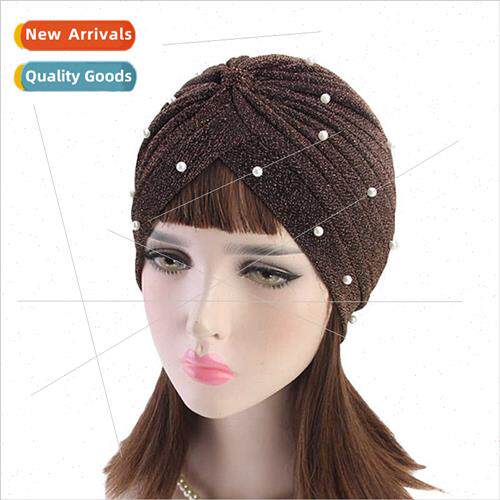Bright lk Indian Hat Hat wh Hundred Stars Pearls Women Turba