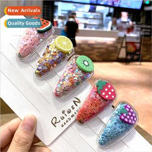quickstransparent colorful Korea fru hairpin children 5pcs