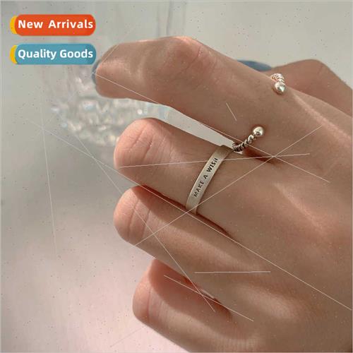 Twisted open finger ring women texture make a  frosted Engli