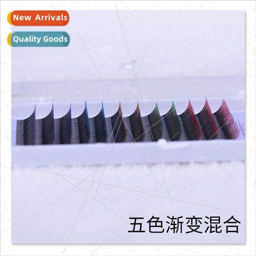 Korea mink single extensions eyelashes gradient color dense