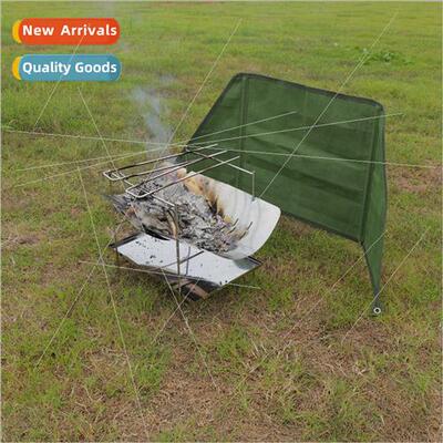 Small Burning Fire Windscreen Camping BBQ Windscreens Outdoo