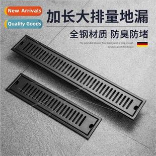 anti showe long bathroom gods odor drain floor bar 304 Black