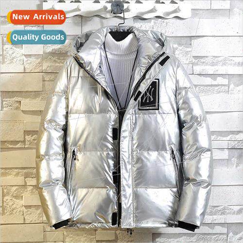 Down jacket men short winter authentic tide bright winter wh