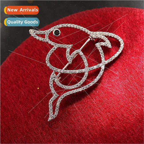 Langtian jewelry creative brooch openwork dolphin personaliz