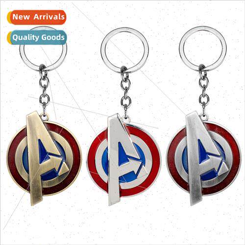 New  3 colors Avengers A-word alloy keychain car charm